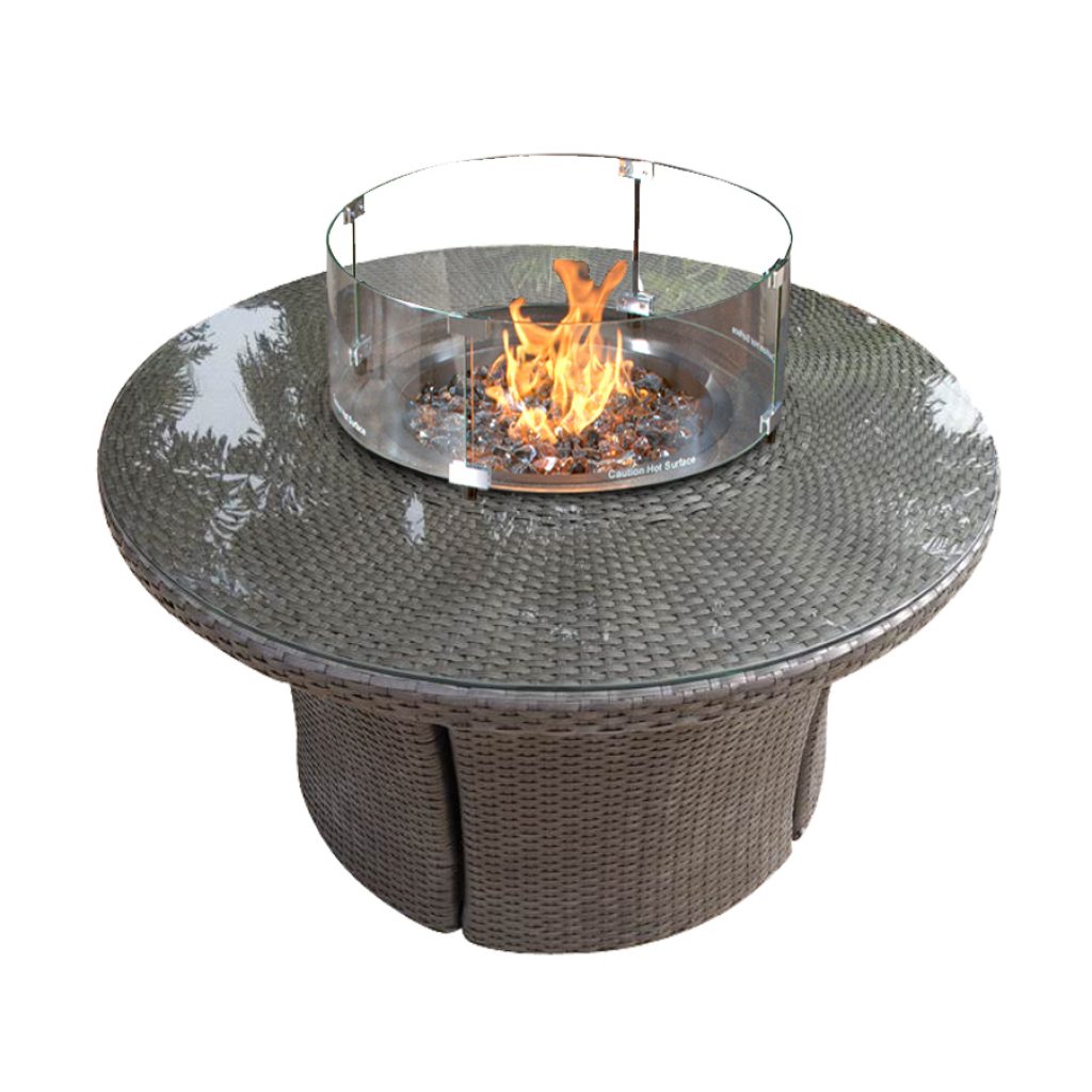 Fire Tables Northcape, Fire Pit Glass Windscreen